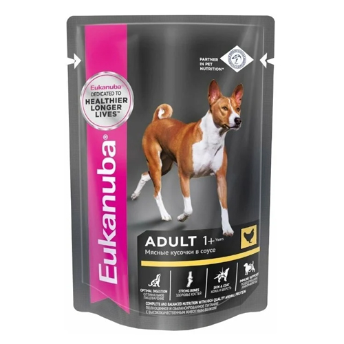Eukanuba Dog Pouch Adult Chicken / Влажный корм (Паучи) Эукануба для ...