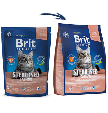Brit Premium Sterilised Salmon&Chicken / Сухой корм Брит Премиум для ...