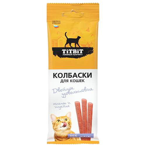 Titbit Двойное удовольствие / Лакомство Титбит для кошек Колбаски ...