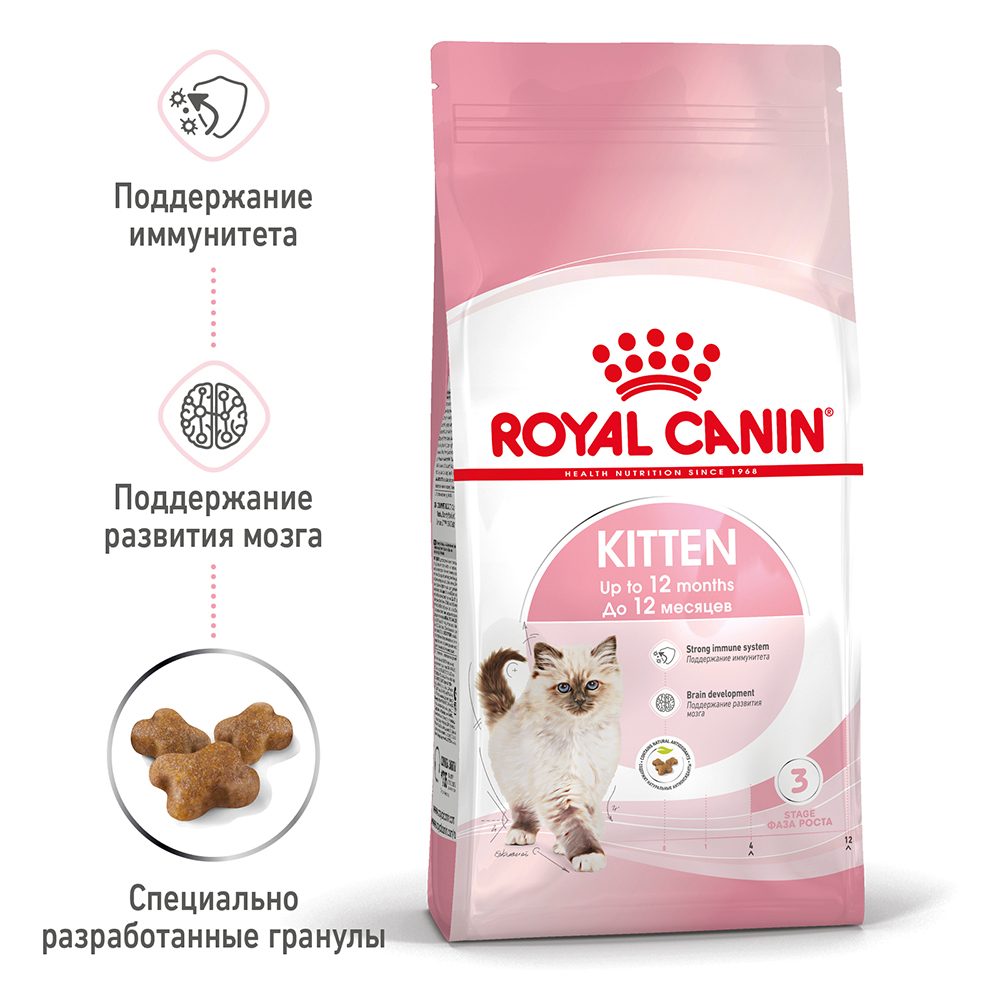 Royal Canin Kitten / Сухой корм Роял Канин Киттен для Котят в возрасте от 4  до 12 месяцев 2 кг купить в Москве по низкой цене 2 151₽ | интернет-магазин  ZooMag.ru