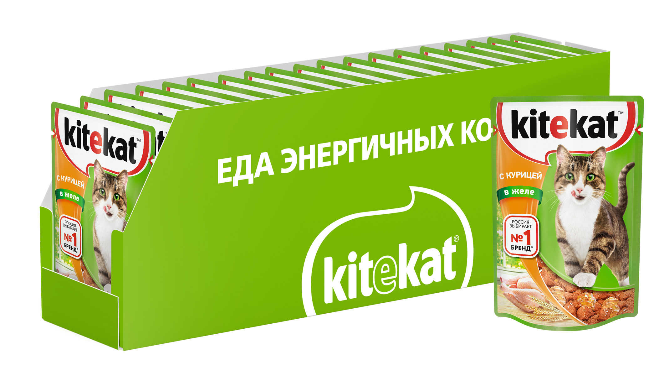 Kitekat / Паучи Китикет для кошек Курица в желе (цена за упаковку) 85г x  28шт купить в Москве по низкой цене 660₽ | интернет-магазин ZooMag.ru