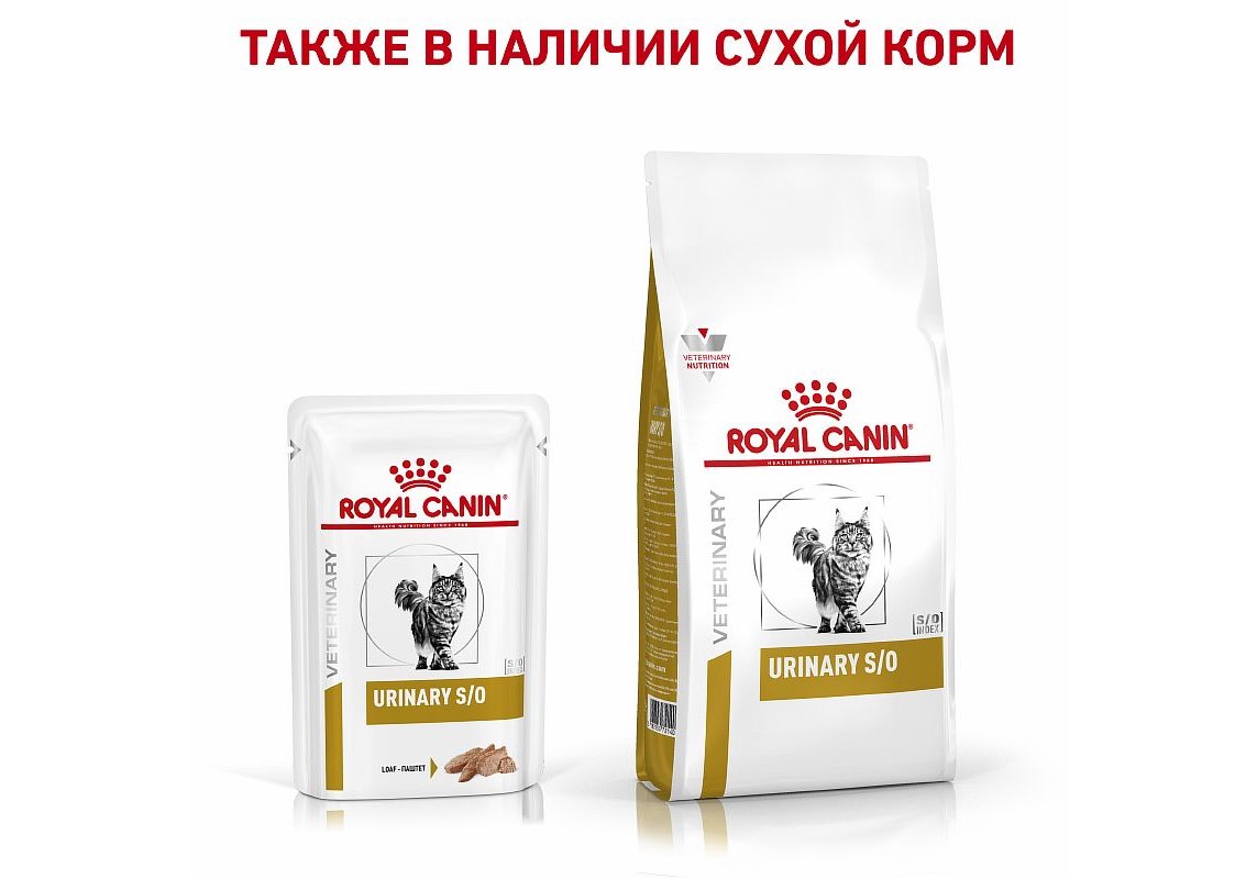 Royal Canin Urinary S\O / Ветеринарный влажный корм (Паштет) Роял Канин  Уринари для кошек при заболеваниях дистального отдела мочевыделительной  системы (цена за упаковку) 85г х 12шт купить в Москве по низкой цене