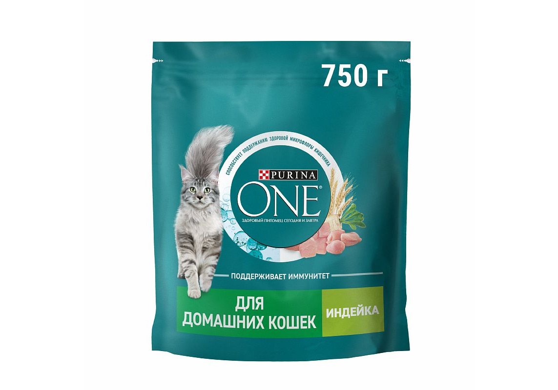 PURINA ONE HOUSECAT / Сухой корм Пурина УАН для взрослых кошек при домашнем  образе жизни с индейкой 750 г купить в Москве по низкой цене 400₽ |  интернет-магазин ZooMag.ru