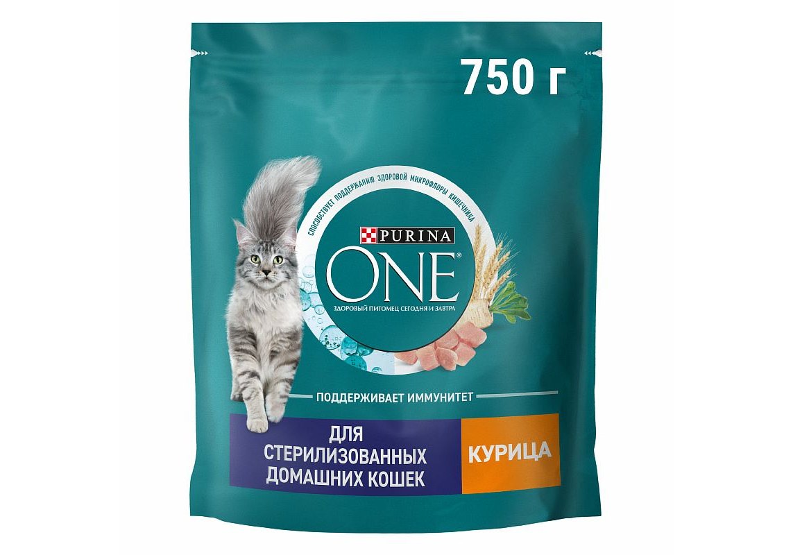 PURINA ONE STERILISED / Сухой корм Пурина УАН для взрослых стерилизованных  кошек с курицей 750 г купить в Москве по низкой цене 470₽ |  интернет-магазин ZooMag.ru