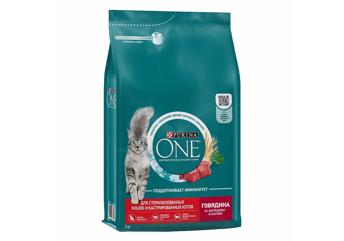 PURINA ONE STERILISED / Сухой корм Пурина УАН для взрослых стерилизованных  кошек с говядиной 3 кг купить в Москве по низкой цене 1 428₽ |  интернет-магазин ZooMag.ru