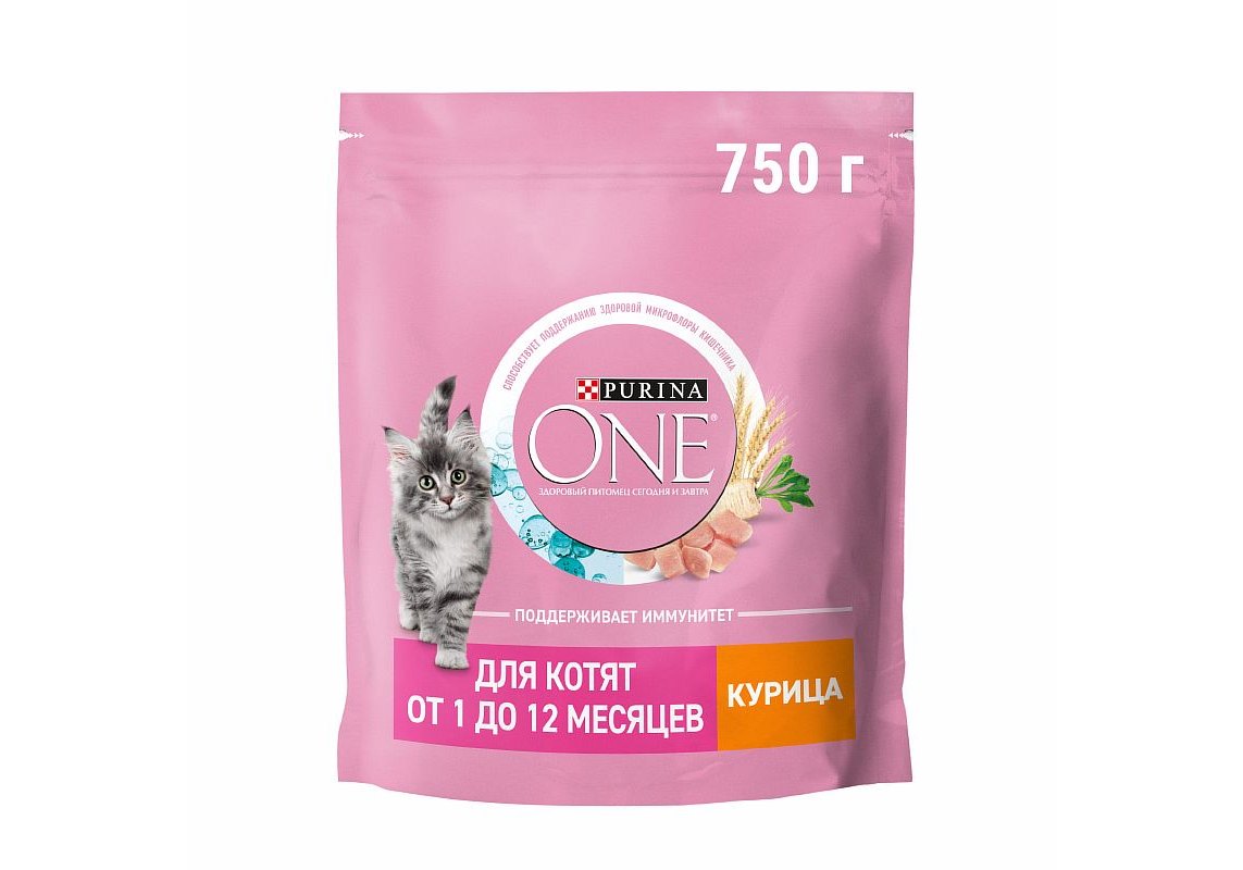 PURINA ONE KITTEN / Сухой корм Пурина УАН для котят с курицей 750 г купить  в Москве по низкой цене 400₽ | интернет-магазин ZooMag.ru