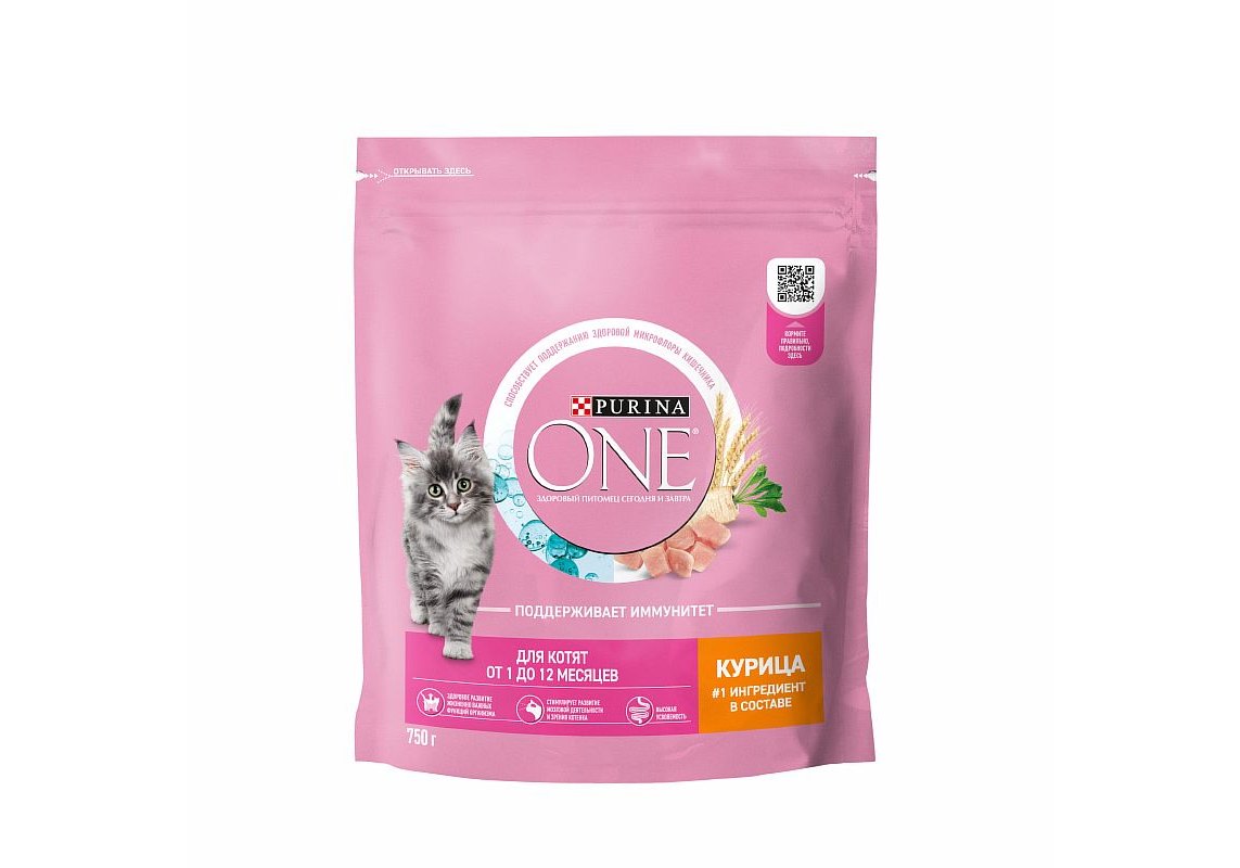 PURINA ONE KITTEN / Сухой корм Пурина УАН для котят с курицей 750 г купить  в Москве по низкой цене 470₽ | интернет-магазин ZooMag.ru