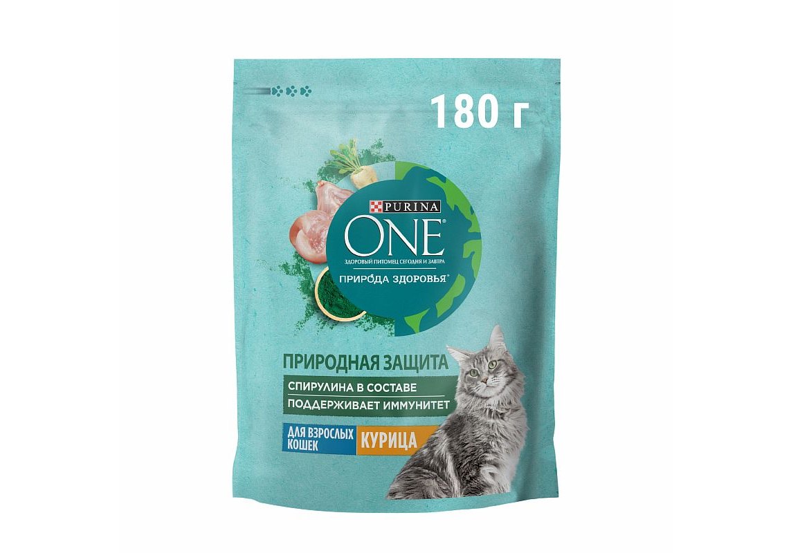 PURINA ONE SUPERFOOD / Сухой корм Пурина УАН для взрослых кошек с курицей  180 г купить в Москве по низкой цене 140₽ | интернет-магазин ZooMag.ru