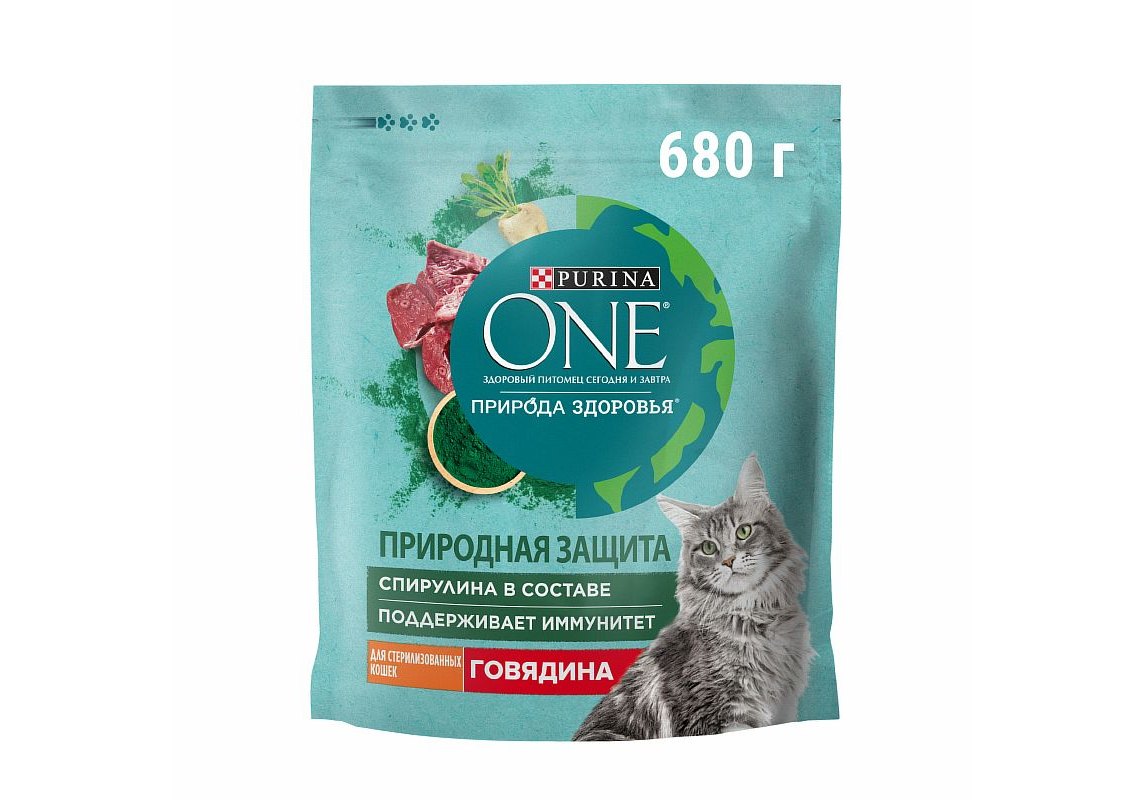 PURINA ONE SUPERFOOD / Сухой корм Пурина УАН для взрослых стерилизованных  кошек с говядиной 680 г купить в Москве по низкой цене 470₽ |  интернет-магазин ZooMag.ru