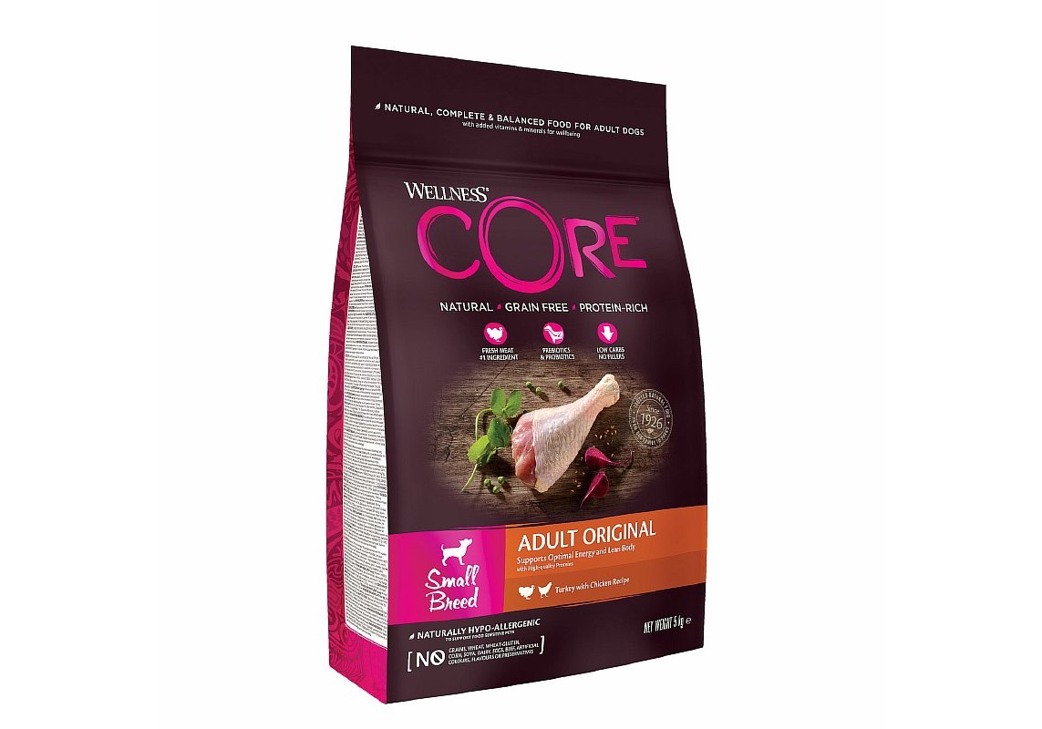 CORE Adult Small Breed Original Grain free Turkey Chicken / Сухой  Беззерновой корм Кор для собак Мелких пород Индейка с Курицей 5 кг купить в  Москве по низкой цене 4 442₽ | интернет-магазин ZooMag.ru