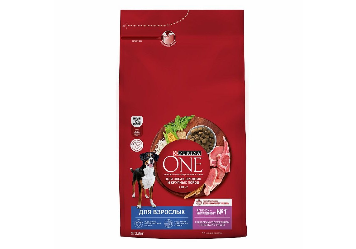 PURINA ONE ADULT / Сухой корм Пурина УАН для взрослых собак средних и  крупных пород с ягненком 3,8 кг купить в Москве по низкой цене 1 352₽ |  интернет-магазин ZooMag.ru