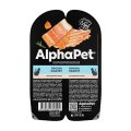 AlphaPet Superpremium / Влажный корм Ламистеры АльфаПет Паштет для кошек Лосось (цена за упаковку)