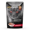 Prochoice Cat Adult Lamb Liver Grain free meaty bites in jelly / Влажный корм Паучи Прочойс для взрослых кошек с Ягненком и печенью кусочки в желе (цена за упаковку)
