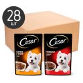 Cesar Multipack / Набор Паучи Цезарь для собак Жаркое с уткой в желе, Говядина с овощами в соусе (цена за набор)