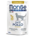 Monge Monoprotein Sterilised Chicken / Влажный корм Паучи Монж для Стерилизованных кошек Курица (цена за упаковку)
