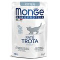 Monge Monoprotein Kitten Trout / Влажный корм Паучи Монж для Котят Форель (цена за упаковку)
