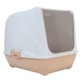 Homecat / Туалет Хоумкэт для кошек Малый закрытый с дверцей бежево-белый