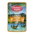 Родные Корма / Паучи Заморские для кошек Тунец и курица с лососем в желе по-тайски (цена за упаковку)