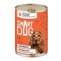 Smart Dog / Консервы Смарт Дог для взрослых собак и щенков Кусочки Индейки в нежном соусе (цена за упаковку)