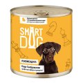 Smart Dog / Консервы Смарт Дог для взрослых собак и щенков Кусочки Курочки с потрошками в нежном соусе (цена за упаковку)
