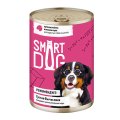 Smart Dog / Консервы Смарт Дог для взрослых собак и щенков Кусочки Ягненка в нежном соусе (цена за упаковку)