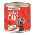 Smart Dog / Консервы Смарт Дог для взрослых собак и щенков Кусочки Говядины с морковью в нежном соусе (цена за упаковку)