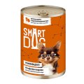 Smart Dog / Консервы Смарт Дог для взрослых собак и щенков Кусочки Индейки с перепелкой в нежном соусе (цена за упаковку)
