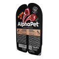 AlphaPet Superpremium / Влажный корм Ламистеры АльфаПет для Щенков, беременных и кормящих собак Ягненок и морковь (цена за упаковку)