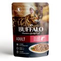 Mr.Buffalo Adult Hair & Skin Salmon / Паучи Мистер Бафало для взрослых кошек для Шерсти и Кожи Лосось (цена за упаковку)