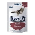 Happy Cat / Паучи Хэппи Кэт для кошек Кролик в соусе (цена за упаковку, Россия)