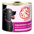 Enso Sensitive / Консервы Энсо для взрослых собак поддержание здоровья печени Рубленое мясо перепелки с гречкой и грушей (цена за упаковку)