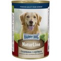 Happy Dog NaturLine / Консервы Хэппи Дог для собак Телятина с Сердцем (цена за упаковку, Россия)