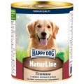 Happy Dog NaturLine / Консервы Хэппи Дог для собак Телятина с сердцем, печенью и рубцом (цена за упаковку, Россия)