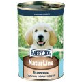 Happy Dog NaturLine / Консервы Хэппи Дог для Щенков Телятина с печенью, сердцем и рисом (цена за упаковку, Россия)