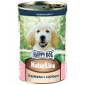 Happy Dog NaturLine / Консервы Хэппи Дог для Щенков Телятина с сердцем (цена за упаковку, Россия)