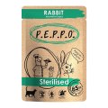 P.E.P.P.O. Sterilised Rabbit / Влажный корм Паучи Пеппо для Стерилизованных кошек Кролик кусочки в соусе (цена за упаковку)