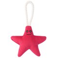 Mr.Kranch / Игрушка Мистер Кранч для собак Мелких и Средних пород Звездочка с канатом и пищалкой Ярко-розовая
