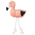 Mr.Kranch / Игрушка Мистер Кранч для собак Мелких и Средних пород Фламинго с канатом и пищалкой Персиковый