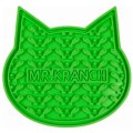 Mr.Kranch / Лизательный коврик Мистер Кранч для животных для Медленного поедания Силиконовый на присосках Зеленый