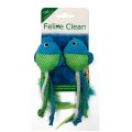 Feline Clean Dental / Игрушка Фелин Клин для кошек Рыбки ленты и перья 1х2шт