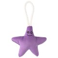 Mr.Kranch / Игрушка Мистер Кранч для собак Мелких и Средних пород Звездочка с канатом и пищалкой Фиолетовая