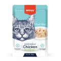 Wanpy Chicken & Codfish / Влажный корм Паучи Ванпи для кошек из Курицы и трески (цена за упаковку)