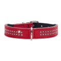 Hunter Diamond petit / Ошейник Хантер для собак кожа 2 ряда страз 27 (20-24 см)