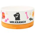 Mr.Kranch Bamboo / Миска Мистер Кранч Керамическая розовая на бамбуковой подставке Цветы Прованса
