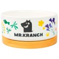 Mr.Kranch Bamboo / Миска Мистер Кранч Керамическая васильковая на бамбуковой подставке Цветы Прованса