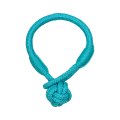Playology Tough Tug Knot / Игрушка Плэйолоджи для собак жевательный канат с ароматом арахиса Голубой