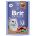 Brit Premium Jelly Poultry / Паучи Брит Премиум для кошек Ассорти из Птицы в желе (цена за упаковку)