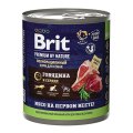 Brit Premium by Nature / Консервы Брит для собак всех пород Говядина и сердце (цена за упаковку) Новинка