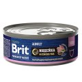 Brit Premium by Nature Adult / Консервы Брит для взрослых кошек Индейка и семена Чиа (цена за упаковку)