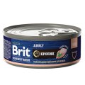 Brit Premium by Nature Adult / Консервы Брит для взрослых кошек Кролик (цена за упаковку)